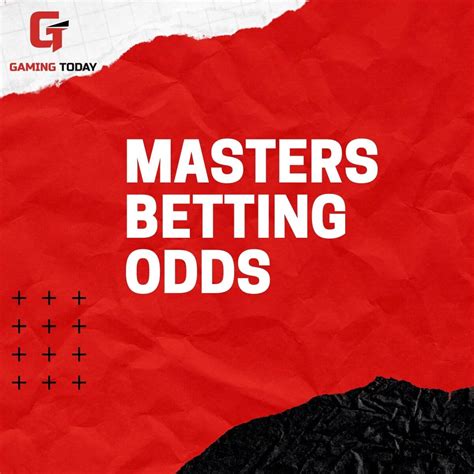 master bet predictions - betting odds for masters field.